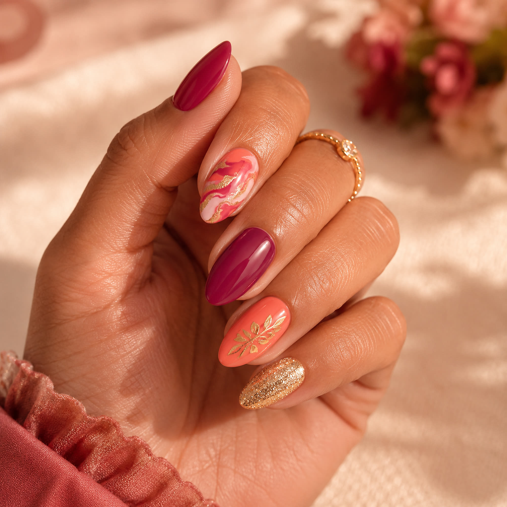 A bright, joyful nail-art set